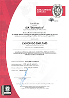 ISO 9001 serifikats LVmin